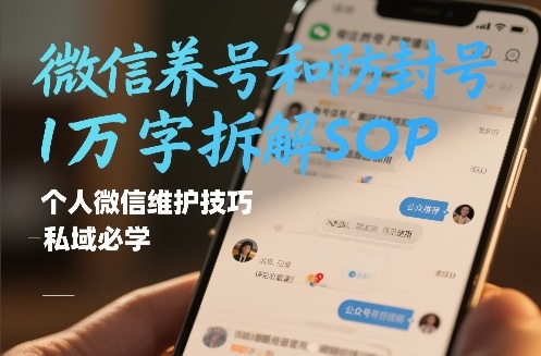 微信养号和防封号1万字拆解SOP,个人微信维护技巧,私域必学【文档】插图 微信养号和防封号1万字拆解SOP,个人微信维护技巧,私域必学【文档】