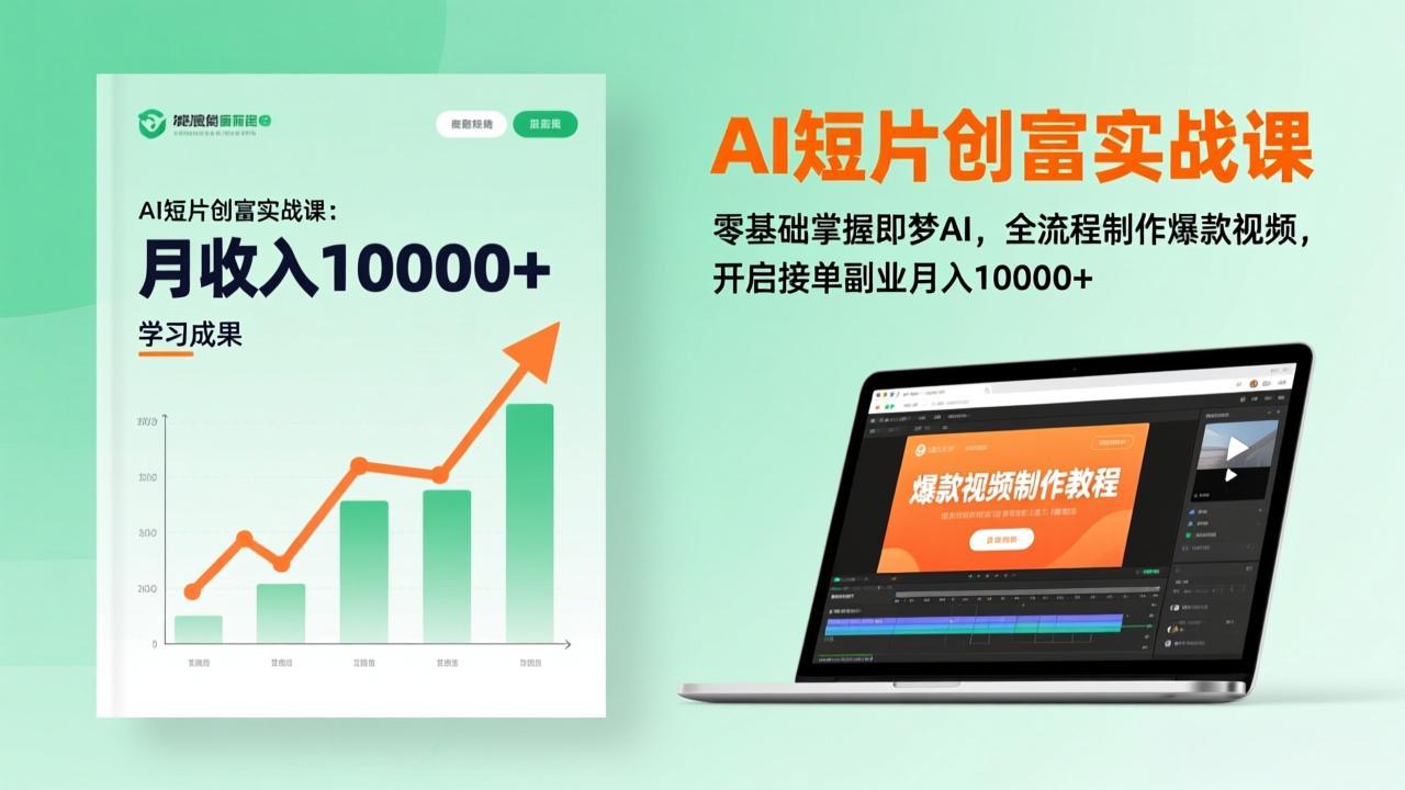 AI短片创富实战课:零基础掌握即梦AI,全流程制作爆款视频,开启接单副业月入10000+插图 AI短片创富实战课:零基础掌握即梦AI,全流程制作爆款视频,开启接单副业月入10000+插图