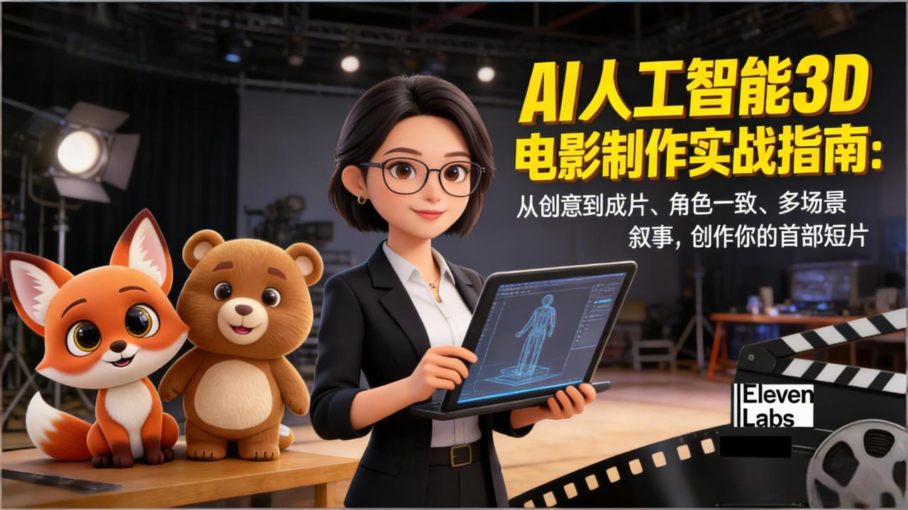 AI人工智能3D电影制作实战指南:从创意到成片、角色一致、多场景叙事,创作你的首部短片插图 AI人工智能3D电影制作实战指南:从创意到成片、角色一致、多场景叙事,创作你的首部短片插图