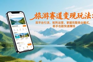 旅游赛道变现玩法：双平台引流、矩阵运营，掌握完整商业模式，新手也能快速赚钱