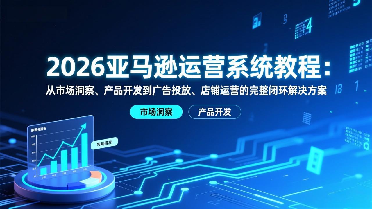 2026亚马逊运营系统教程:从市场洞察、产品开发到广告投放、店铺运营的完整闭环解决方案插图 2026亚马逊运营系统教程:从市场洞察、产品开发到广告投放、店铺运营的完整闭环解决方案插图