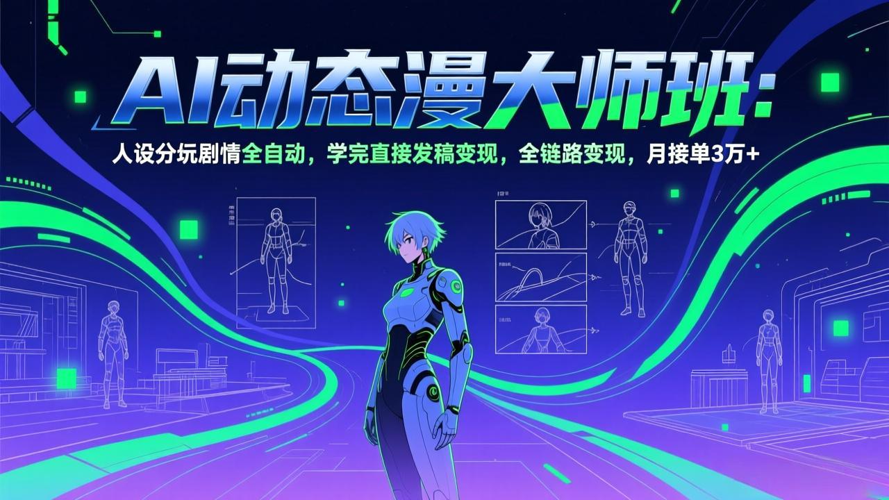 AI动态漫剧大师班:人设分镜剧情全自动,学完直接发稿变现,全链路变现,月接单3万+插图 AI动态漫剧大师班:人设分镜剧情全自动,学完直接发稿变现,全链路变现,月接单3万+插图