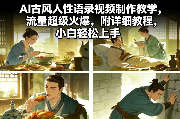 AI古风人性语录视频制作教学,流量超级火爆,附详细教程,小白轻松上手插图 AI古风人性语录视频制作教学,流量超级火爆,附详细教程,小白轻松上手