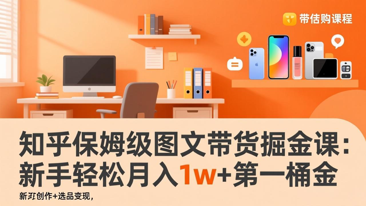 知乎保姆级图文带货掘金课:账号打造+爆文创作+选品变现,新手轻松月入1w+第一桶金插图 知乎保姆级图文带货掘金课:账号打造+爆文创作+选品变现,新手轻松月入1w+第一桶金插图
