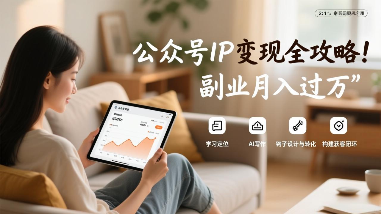公众号IP变现全攻略,学习定位、AI写作、钩子设计与转化,构建获客闭环,副业月入过万插图 公众号IP变现全攻略,学习定位、AI写作、钩子设计与转化,构建获客闭环,副业月入过万插图