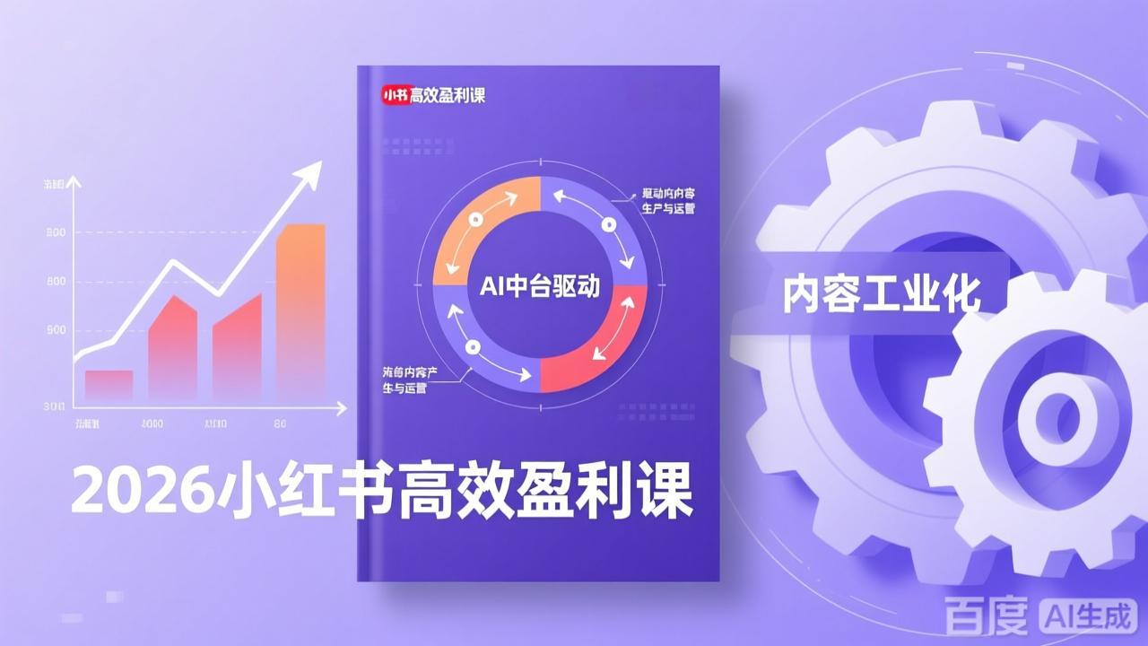 2026小红书高效盈利课,流量双引擎+内容工业化+AI中台驱动,构建可复制的千万级营收模型插图 2026小红书高效盈利课,流量双引擎+内容工业化+AI中台驱动,构建可复制的千万级营收模型插图
