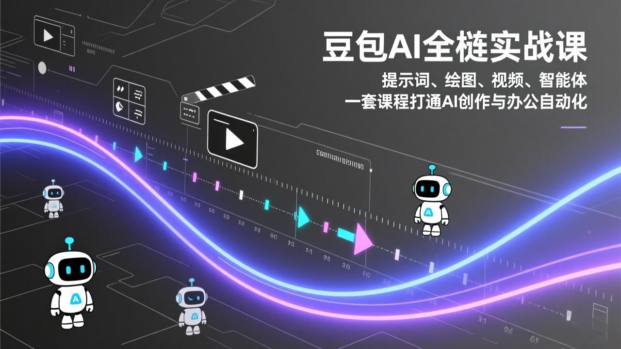 豆包AI全栈实战课:提示词、绘图、视频、智能体,一套课程打通AI创作与办公自动化插图 豆包AI全栈实战课:提示词、绘图、视频、智能体,一套课程打通AI创作与办公自动化插图