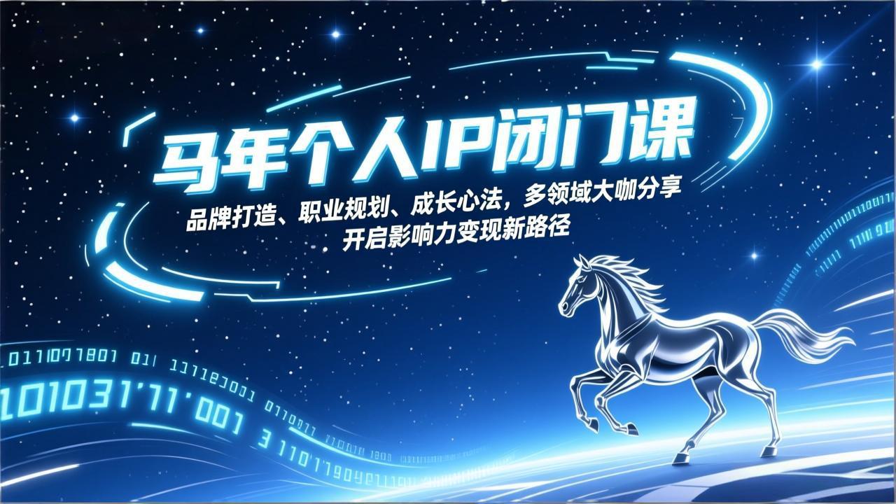 马年个人IP闭门课,品牌打造、职业规划、成长心法,多领域大咖分享,开启影响力变现新路径插图 马年个人IP闭门课,品牌打造、职业规划、成长心法,多领域大咖分享,开启影响力变现新路径插图