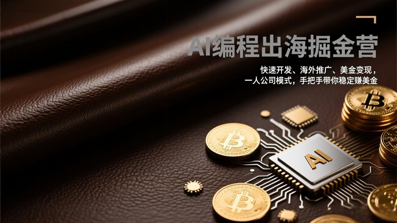 AI编程出海掘金营:快速开发、海外推广、美金变现,一人公司模式,手把手带你稳定赚美金插图 AI编程出海掘金营:快速开发、海外推广、美金变现,一人公司模式,手把手带你稳定赚美金插图