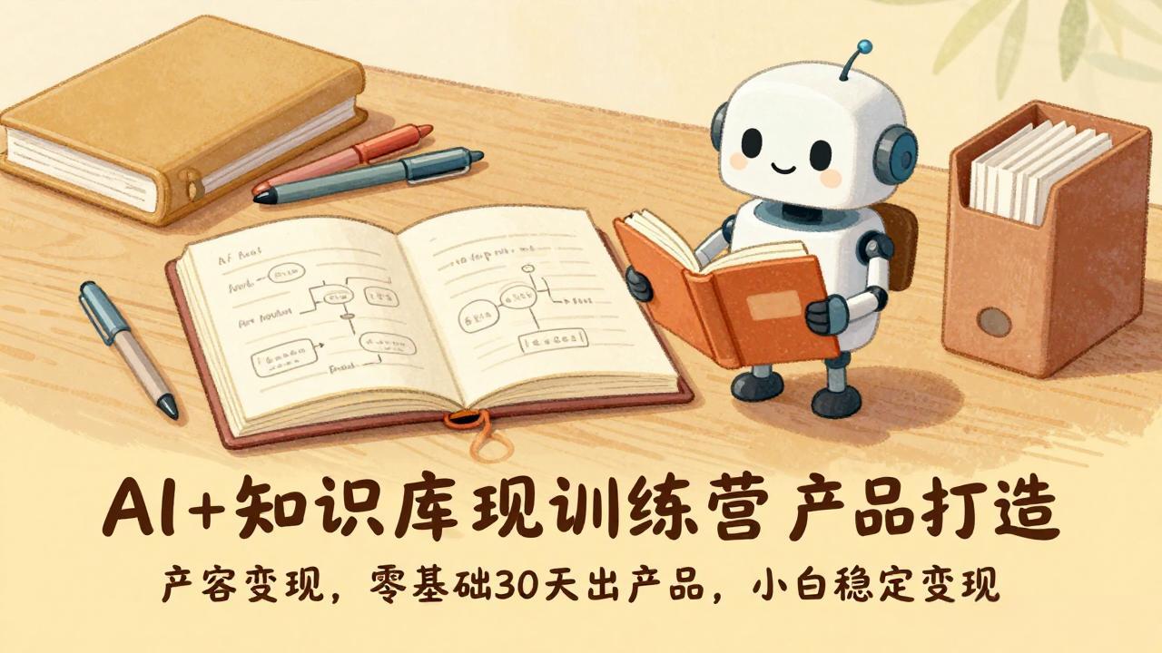 AI+知识库变现训练营,产品打造、内容创作、全平台变现,零基础30天出产品,小白稳定变现插图 AI+知识库变现训练营,产品打造、内容创作、全平台变现,零基础30天出产品,小白稳定变现插图