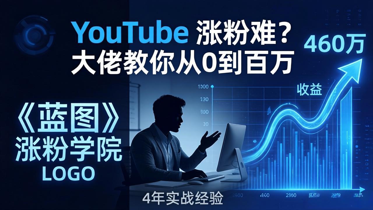 YouTube 涨粉难?《蓝图涨粉学院》:4 年赚 460 万的大佬教策略,从0到百万有路径!插图 YouTube 涨粉难?《蓝图涨粉学院》:4 年赚 460 万的大佬教策略,从0到百万有路径!插图