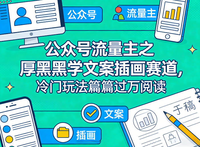 公众号流量主之厚黑学文案插画赛道,冷门玩法篇篇过万阅读插图 公众号流量主之厚黑学文案插画赛道,冷门玩法篇篇过万阅读