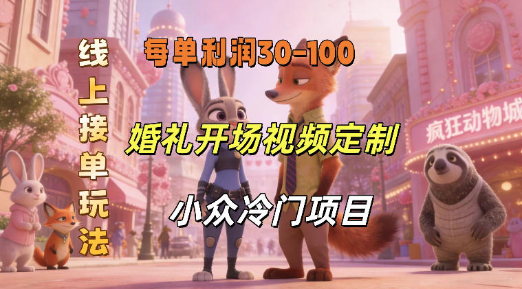 小众婚礼赛道,婚礼开场视频及请柬定制,线上接单玩法,小众冷门项目,一单几十米纯收益插图 小众婚礼赛道,婚礼开场视频及请柬定制,线上接单玩法,小众冷门项目,一单几十米纯收益