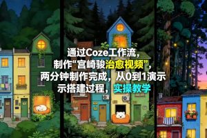 通过Coze工作流制作《宫崎骏治愈视频》,两分钟制作完成,从0到1演示搭建过程,实操教学