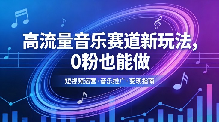 高流量音乐赛道新玩法,0粉也能做,冷启动破万播,轻松涨粉变现插图 高流量音乐赛道新玩法,0粉也能做,冷启动破万播,轻松涨粉变现