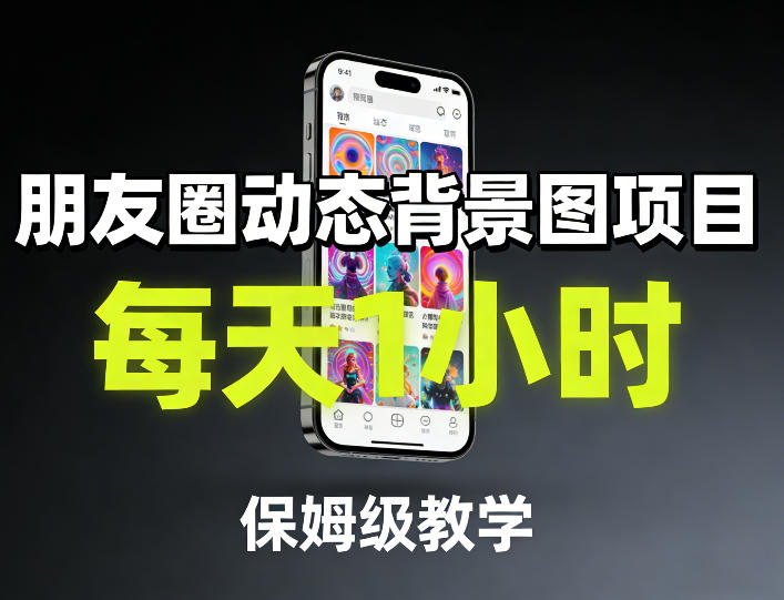 朋友圈动态背景图项目,每天1小时,保姆级教学插图 朋友圈动态背景图项目,每天1小时,保姆级教学