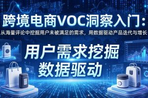跨境电商VOC洞察入门:从海量评论中挖掘用户未被满足的需求,用数据驱动产品迭代与增长