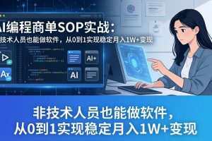 AI编程变现指南：零基础小白也能打造月入过万的软件项目