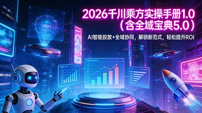 2026 千川乘方实操手册 1.0（含全域宝典 5.0）AI 智能投放+全域协同，解锁新范式，轻松提升ROI插图
