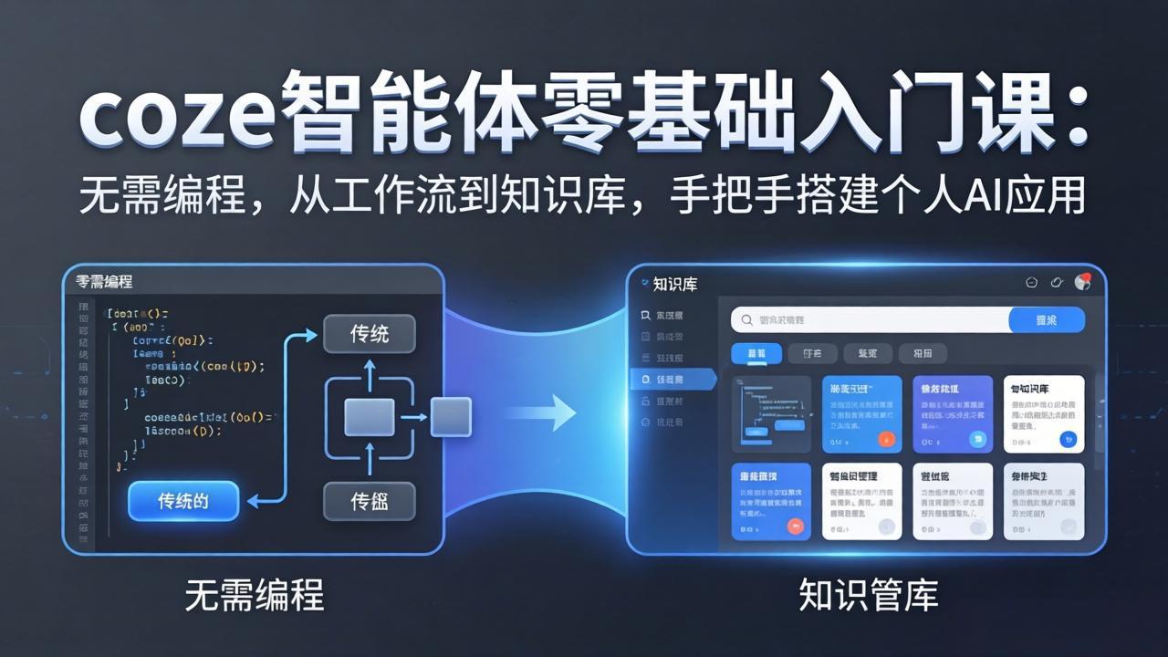 coze智能体零基础入门课:无需编程,从工作流到知识库,手把手搭建个人AI应用插图 coze智能体零基础入门课:无需编程,从工作流到知识库,手把手搭建个人AI应用插图
