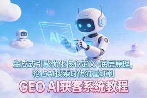 GEO AI获客系统教程:生成式引擎优化核心定义+底层原理,抢占AI搜索时代流量红利