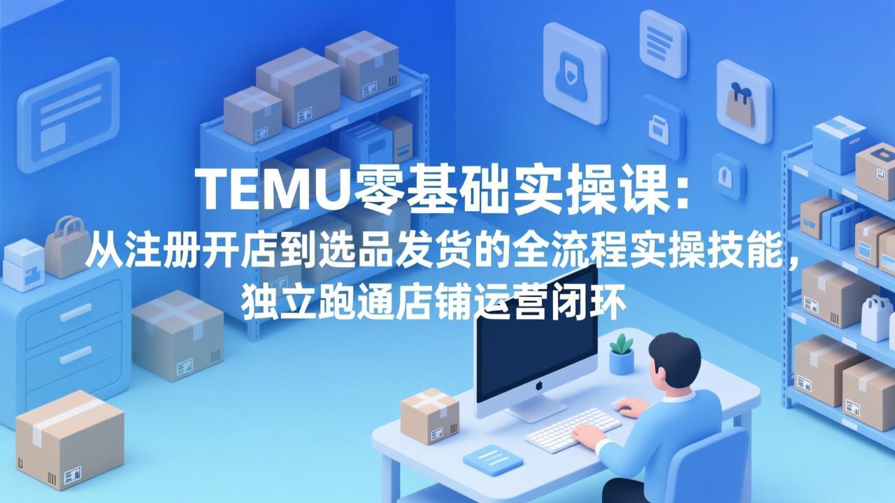 TEMU零基础实操课:从注册开店到选品发货的全流程实操技能,独立跑通店铺运营闭环插图 TEMU零基础实操课:从注册开店到选品发货的全流程实操技能,独立跑通店铺运营闭环插图