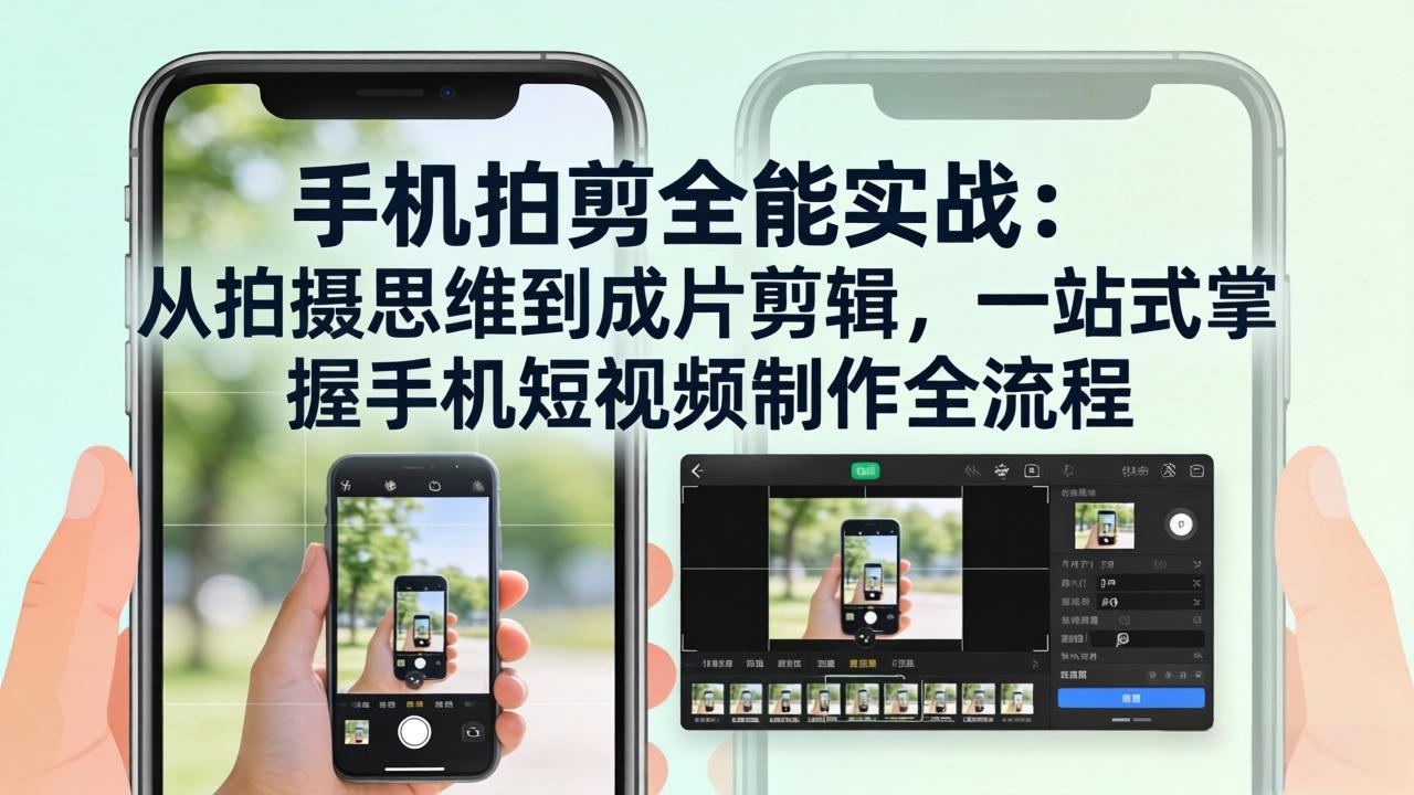 手机拍剪全能实战：从拍摄思维到成片剪辑，一站式掌握手机短视频制作全流程插图
