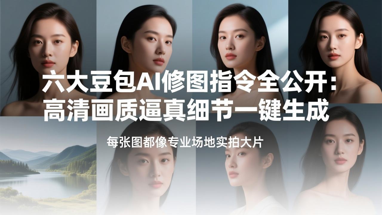 六大豆包AI修图指令全公开:高清画质逼真细节一键生成,每张图都像专业场地实拍大片插图 六大豆包AI修图指令全公开:高清画质逼真细节一键生成,每张图都像专业场地实拍大片插图