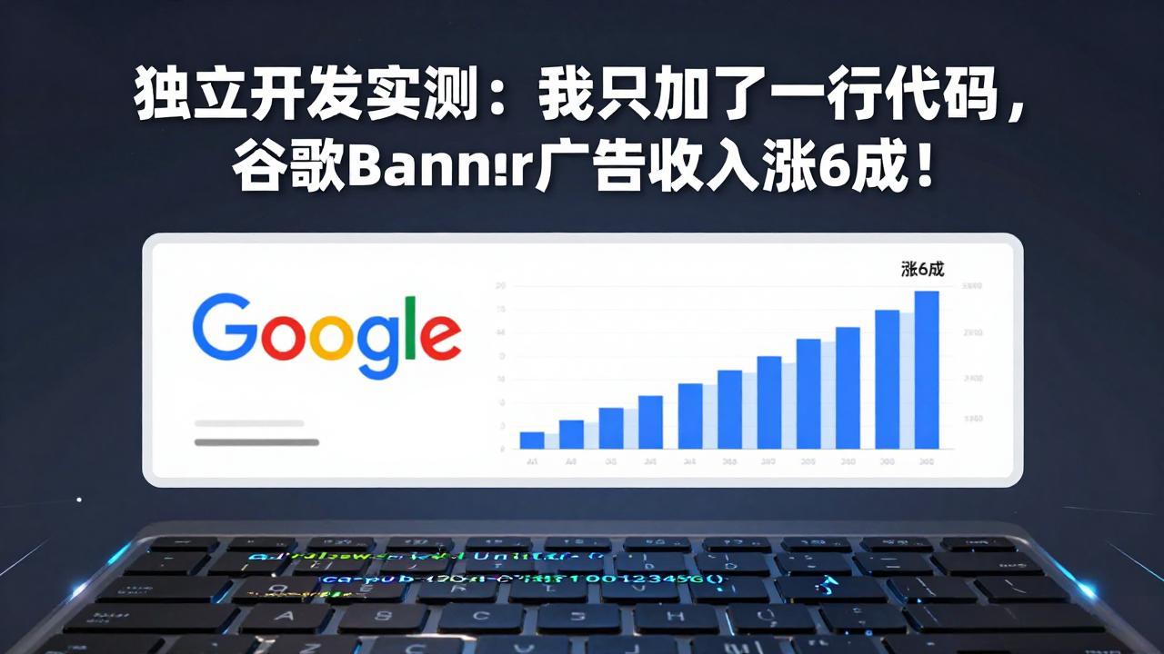 付费文章:独立开发实测:我只加了一行代码,谷歌Banner广告收入涨6成!插图 付费文章:独立开发实测:我只加了一行代码,谷歌Banner广告收入涨6成!插图