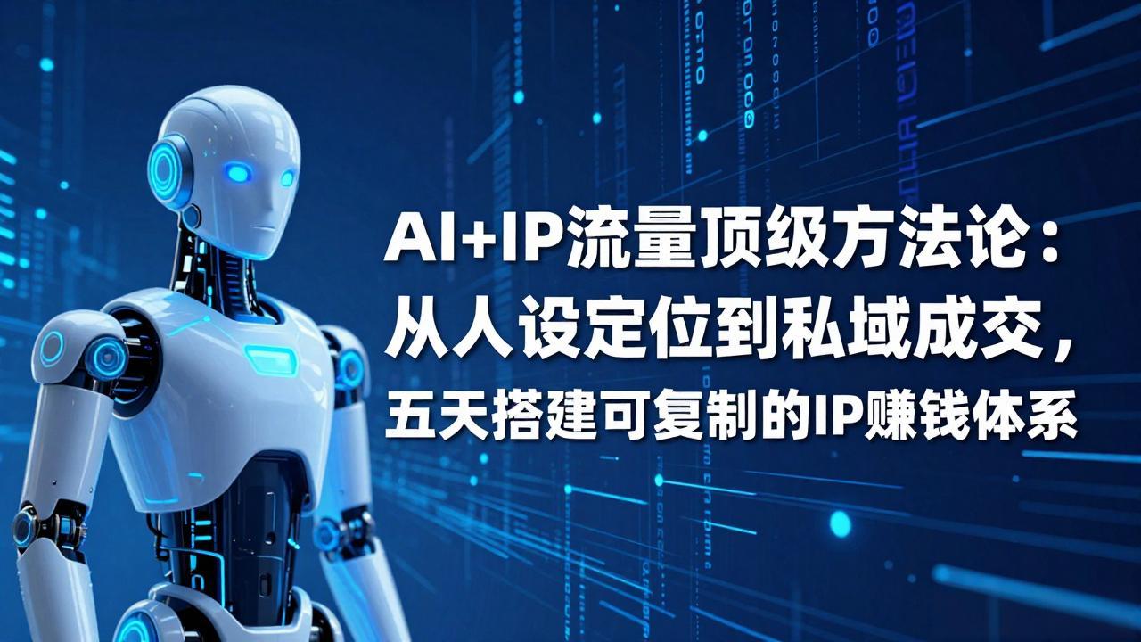 AI+IP顶级方法论：从人设定位到私域成交，五天搭建可复制的IP赚钱体系插图