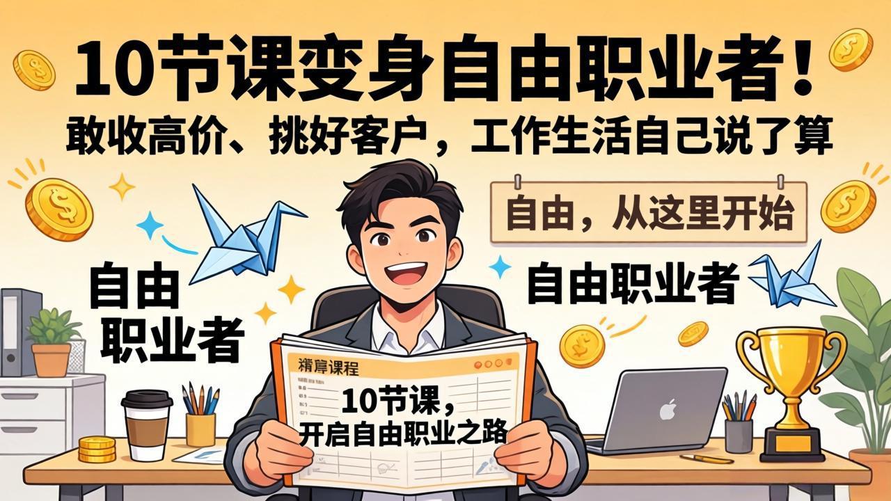 10 节课变身自由职业者!敢收高价、挑好客户,工作生活自己说了算插图 10 节课变身自由职业者!敢收高价、挑好客户,工作生活自己说了算插图
