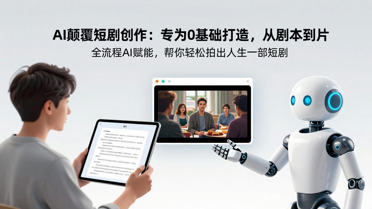 AI颠覆短剧创作:专为0基础打造,从剧本到成片全流程AI赋能,帮你轻松拍出人生第一部短剧插图 AI颠覆短剧创作:专为0基础打造,从剧本到成片全流程AI赋能,帮你轻松拍出人生第一部短剧插图