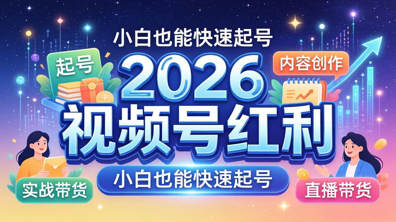 2026视频号红利实战营，大佬亲授起号、内容、直播、IP、投流、私域、矩阵全套落地打法插图