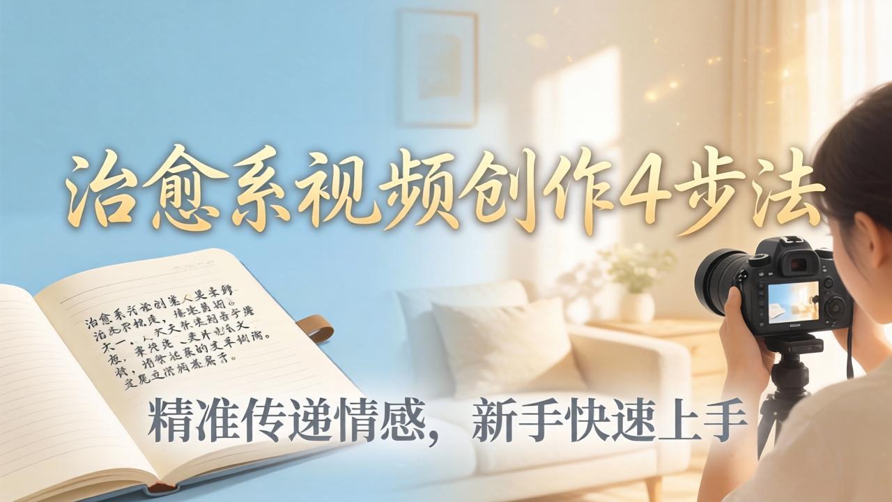 治愈系视频创作4步法:从文案打磨到画面呈现,精准传递情感,新手快速上手出优质内容插图 治愈系视频创作4步法:从文案打磨到画面呈现,精准传递情感,新手快速上手出优质内容插图