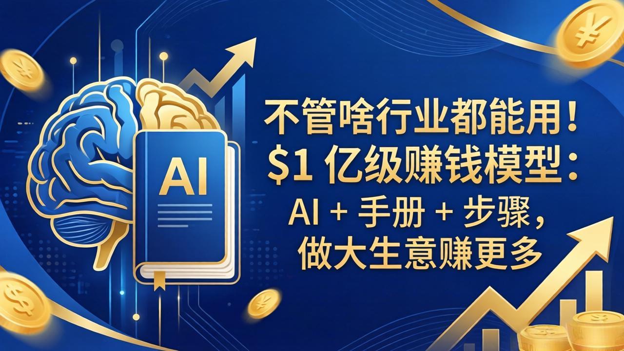 不管啥行业都能用!$1 亿级赚钱模型:AI + 手册 + 步骤,做大生意赚更多插图 不管啥行业都能用!$1 亿级赚钱模型:AI + 手册 + 步骤,做大生意赚更多插图