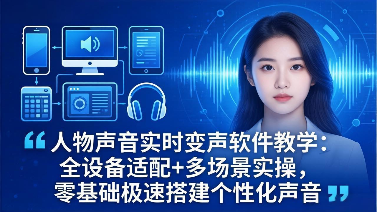 人物声音实时变声软件教学:全设备适配+多场景实操,零基础极速搭建个性化声音插图 人物声音实时变声软件教学:全设备适配+多场景实操,零基础极速搭建个性化声音插图