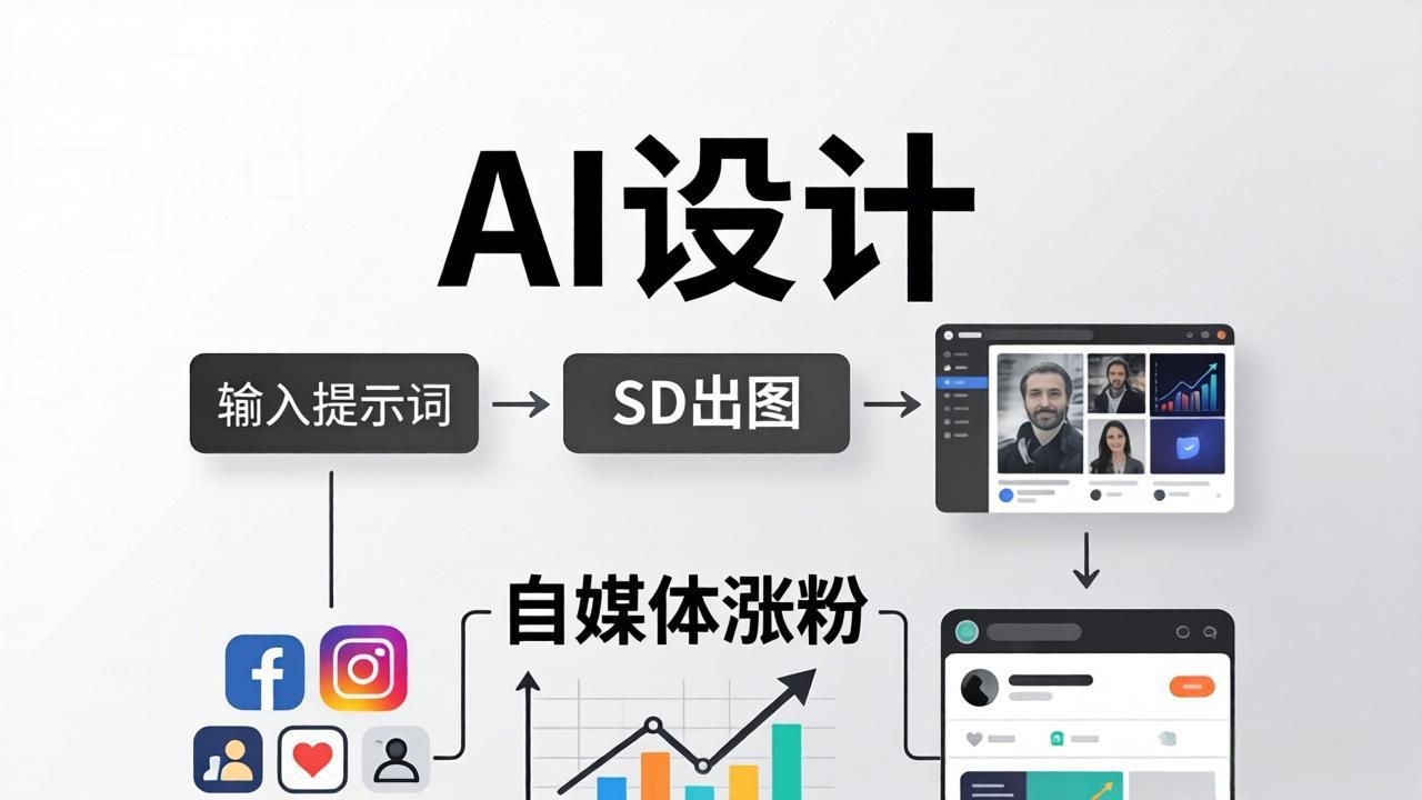 人人都是AI设计师:SD出图+自媒体涨粉一站教学,告别图文素材焦虑,AI设计让你轻松避开内卷插图 人人都是AI设计师:SD出图+自媒体涨粉一站教学,告别图文素材焦虑,AI设计让你轻松避开内卷插图