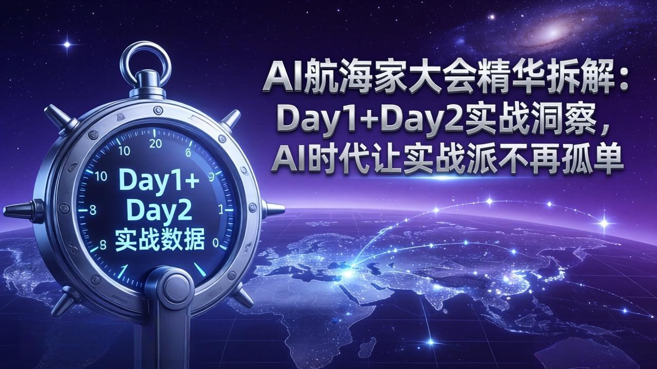 AI航海家大会精华拆解:Day1+Day2实战洞察,AI时代让实战派不再孤单插图 AI航海家大会精华拆解:Day1+Day2实战洞察,AI时代让实战派不再孤单插图