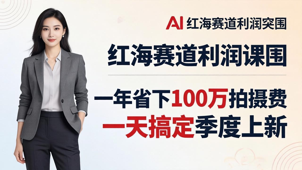服装老板AI模特图课:一年省下100万拍摄费,一天搞定季度上新,红海赛道利润突围插图 服装老板AI模特图课:一年省下100万拍摄费,一天搞定季度上新,红海赛道利润突围插图