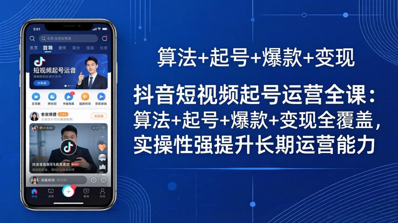 抖音短视频起号运营全课:算法+起号+爆款+变现全覆盖,实操性强提升长期运营能力插图 抖音短视频起号运营全课:算法+起号+爆款+变现全覆盖,实操性强提升长期运营能力插图
