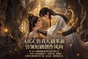 AIGC仿真人短剧创作革新，解锁仙侠爱恋全新呈现，一键出高质场景，零门槛打造爆款剧集