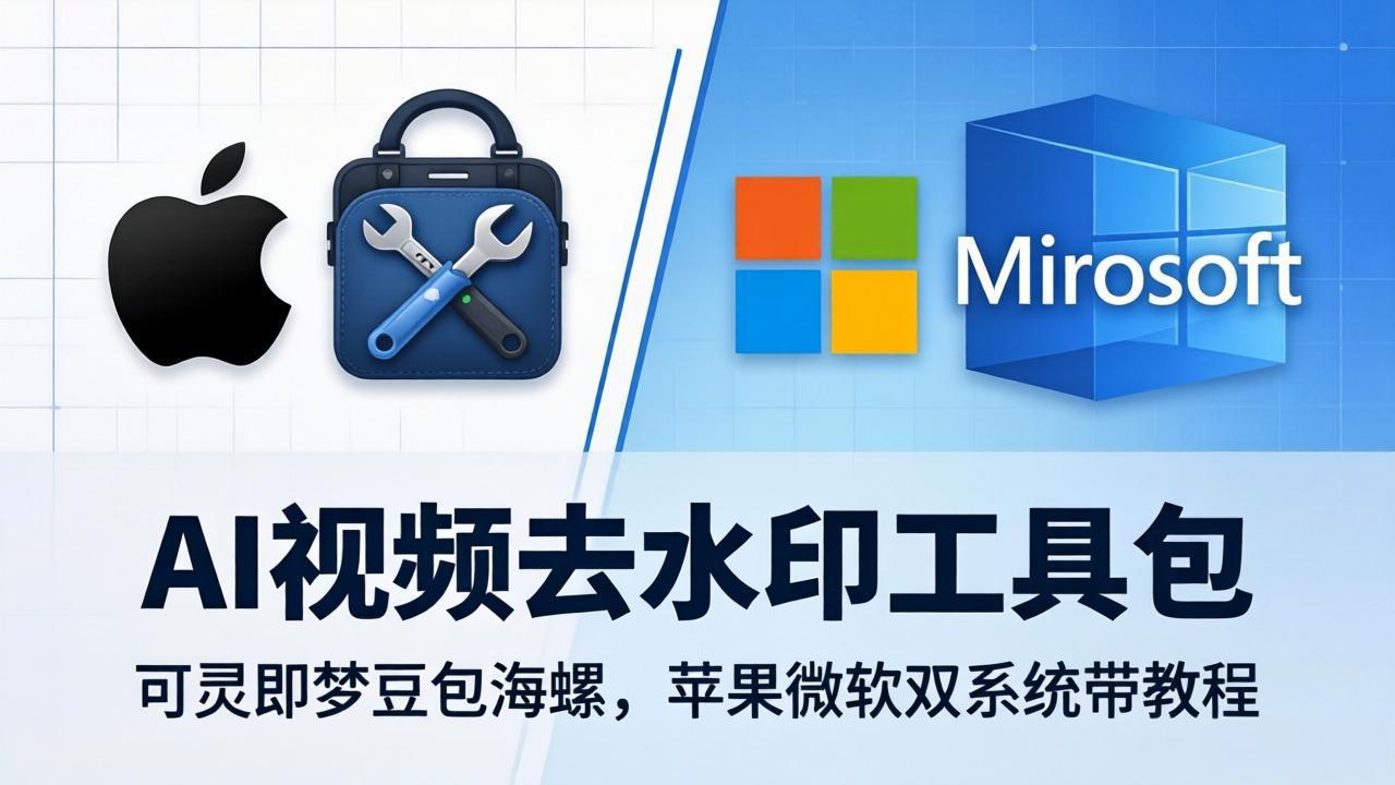 AI视频去水印工具包:可灵即梦豆包海螺,苹果微软双系统带教程插图 AI视频去水印工具包:可灵即梦豆包海螺,苹果微软双系统带教程插图