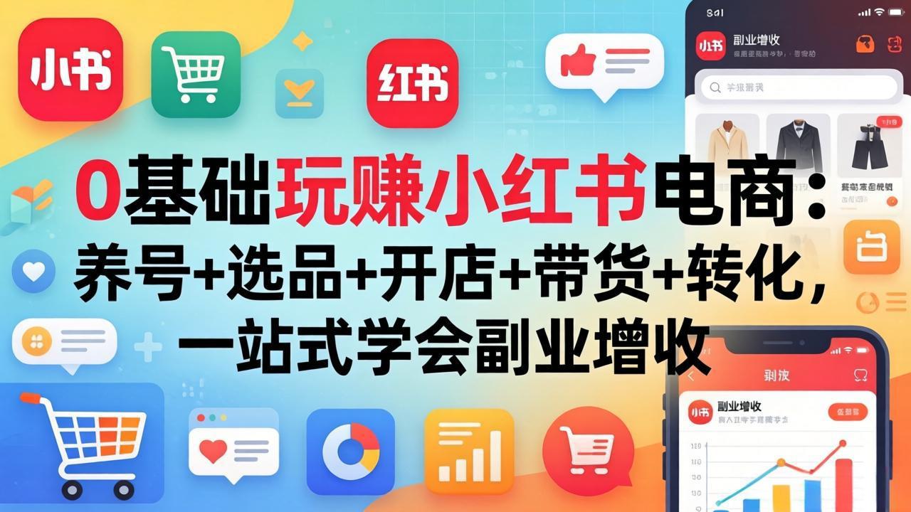 0基础玩赚小红书电商:养号+选品+开店+带货+转化,一站式学会副业增收插图 0基础玩赚小红书电商:养号+选品+开店+带货+转化,一站式学会副业增收插图