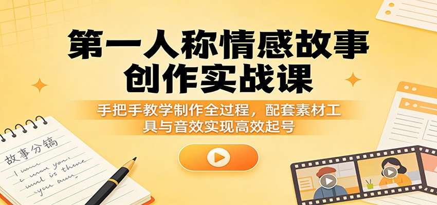第一人称情感故事创作实战课:手把手教学制作全过程,配套素材工具与音效实现高效起号109 作者:福缘创业网 帖子ID:119642 第一人称情感故事创作实战课:手把手教学制作全过程,配套素材工具与音效实现高效起号109 作者:福缘创业网 帖子ID:119642