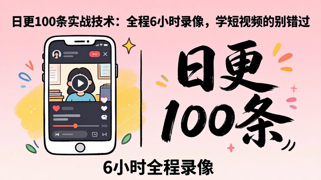 某工作坊东莞2026年4月12线下课:日更100条实战:全程6小时录像,学短视频的别错过插图 某工作坊东莞2026年4月12线下课:日更100条实战:全程6小时录像,学短视频的别错过插图
