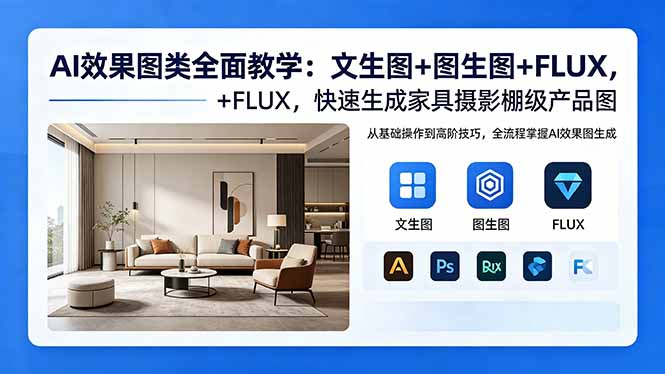 AI效果图类全面教学:文生图+图生图+FLUX,快速生成家具摄影棚级产品图插图 AI效果图类全面教学:文生图+图生图+FLUX,快速生成家具摄影棚级产品图插图