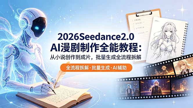 2026Seedance2.0 AI制作全能教程:从小说创作到成片,批量生成全流程拆解插图 2026Seedance2.0 AI制作全能教程:从小说创作到成片,批量生成全流程拆解插图