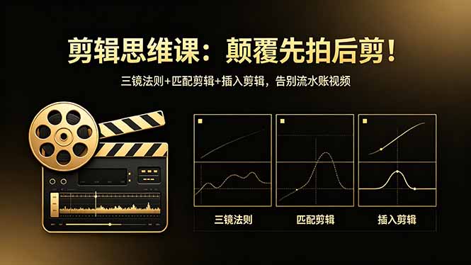 剪辑思维课:颠覆先拍后剪!三镜法则+匹配剪辑+插入剪辑,告别流水账视频插图 剪辑思维课:颠覆先拍后剪!三镜法则+匹配剪辑+插入剪辑,告别流水账视频插图