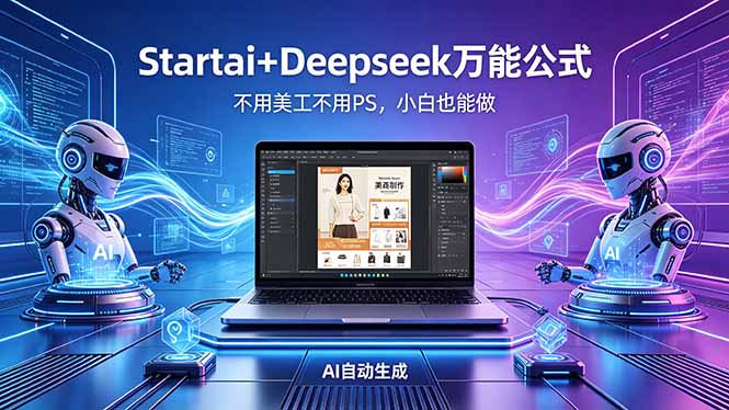 AI自动做电商详情页:Startai+Deepseek万能公式,不用美工不用PS,小白也能做插图 AI自动做电商详情页:Startai+Deepseek万能公式,不用美工不用PS,小白也能做插图