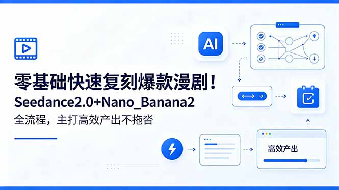 零基础快速复刻爆款漫剧!Seedance2.0+Nano_Banana2全流程,主打高效产出不拖沓插图 零基础快速复刻爆款漫剧!Seedance2.0+Nano_Banana2全流程,主打高效产出不拖沓插图